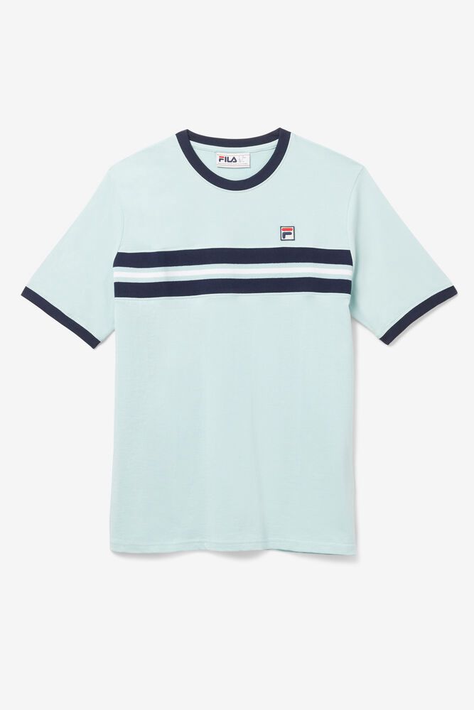 Fila Silver T-Shirt Blue - Mens - 50731LBJR